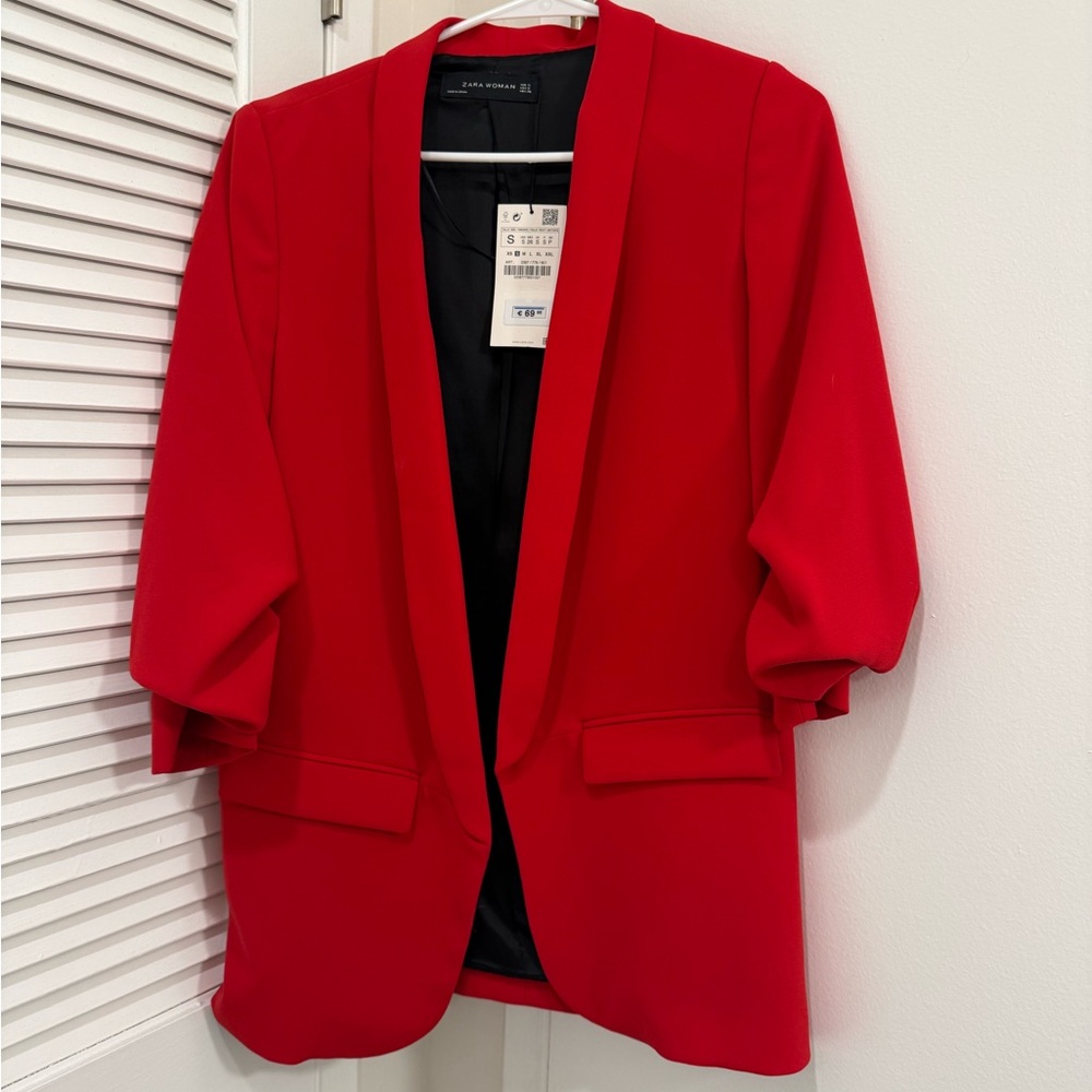 Zara Vibrant Red Women's Blazer